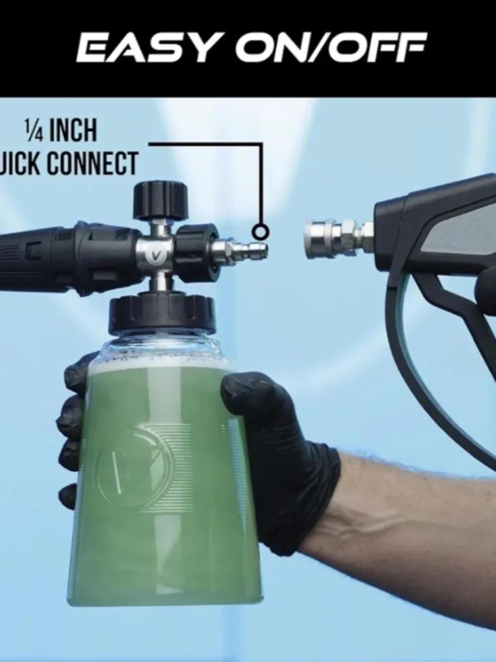 Adjustable Green Foam Cannon Spray Gun for Men Grooming